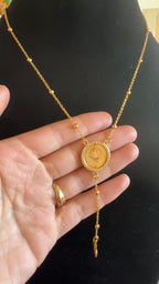 Ajjur III coin circle Pleated Gold necklace