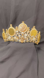 Suba luxurious Gold/Honey Coins Crown