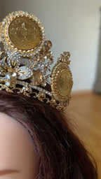 Suba luxurious Gold/Honey Coins Crown