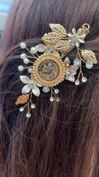 Dayr al-Sudan pearls and coin head piece clip