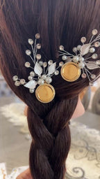Arab Zubeid Two Pcs silver and gold hairpin