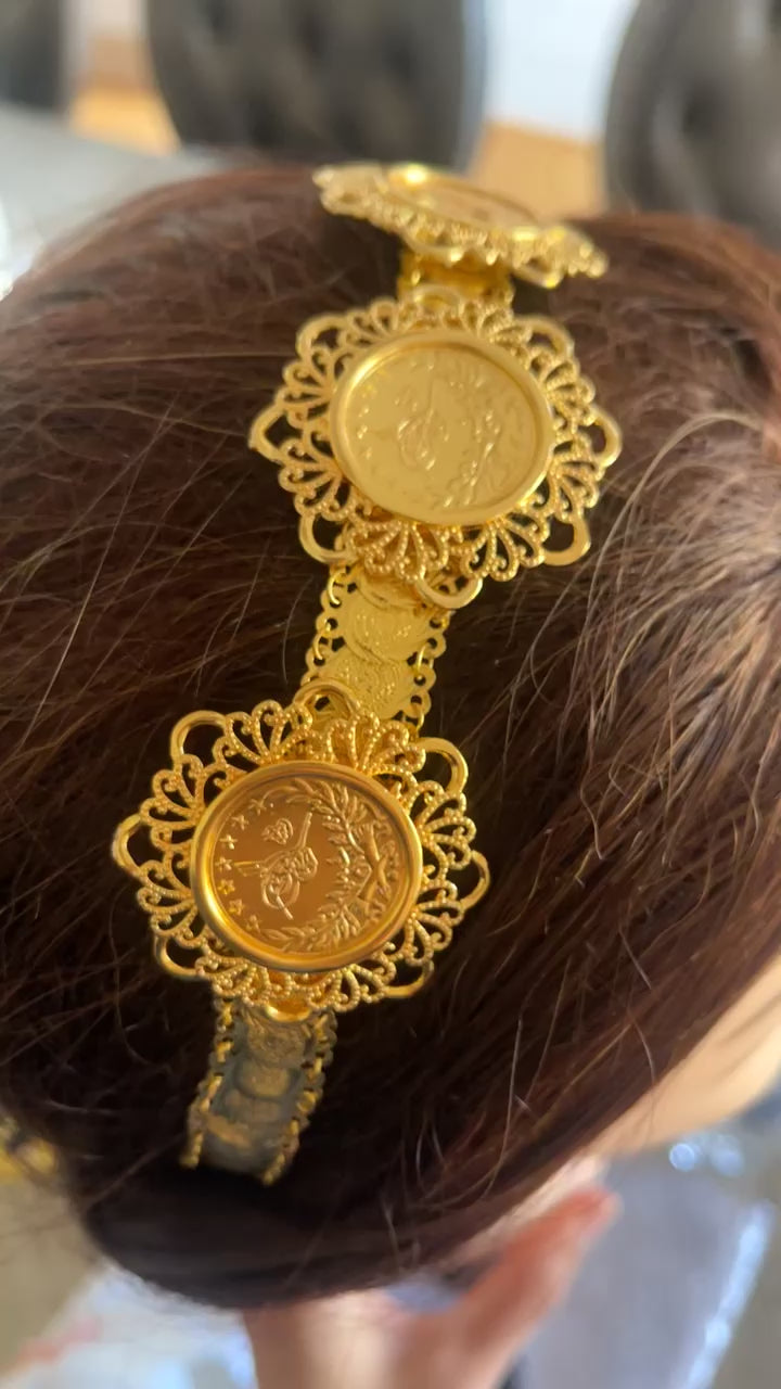 Bil’in three coin headband