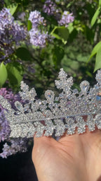 Haifa Bridal silver crystal crown
