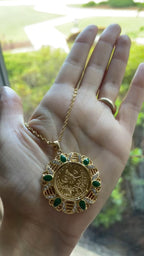 Ein Karem Green-Gold Pleated Gold