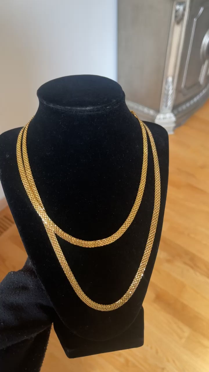 Ramallah pleated gold multi wear necklace (zarad)