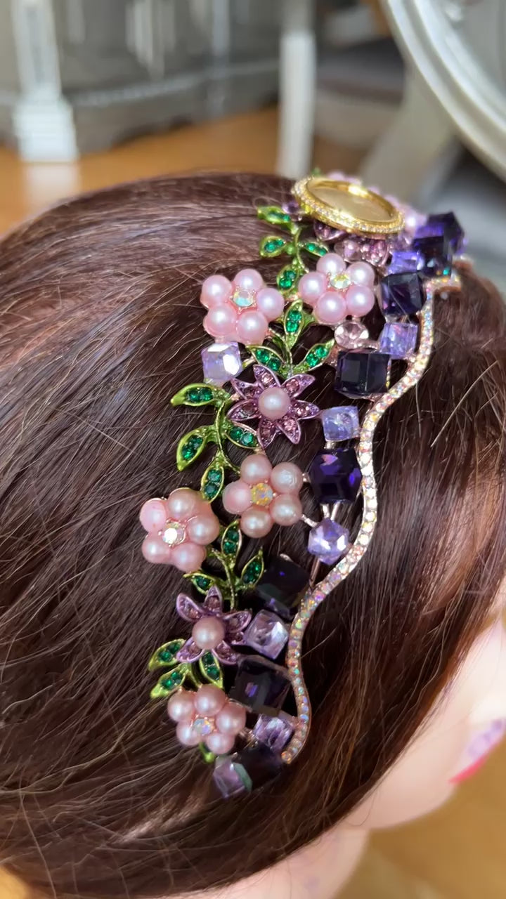 Bayt Umrin purple coin crown/headpiece