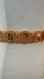 al-Tira squar 24K pleated gold belt