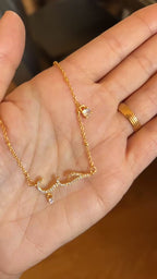 Love ( حب ) in Arabic 18k Pleated Gold