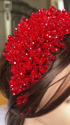 Aqqaba Red crystal headpiece