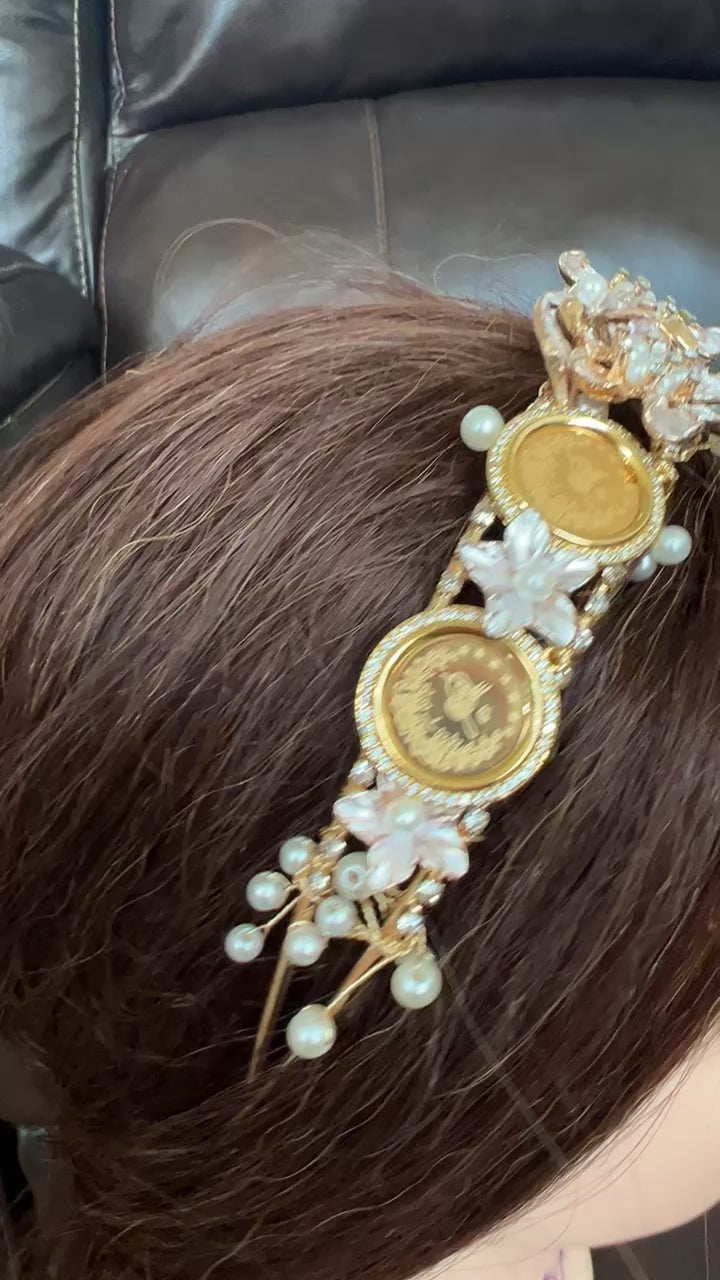 Ayn Shibli flowers and coins headband