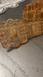 Nablus II Pleated Gold Belt