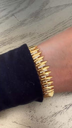 Yafa 18k pleated gold bracelet