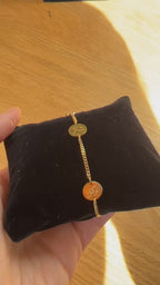 Sabr ~Shukor~ Tawakul 18K Pleated Gold Bracelet