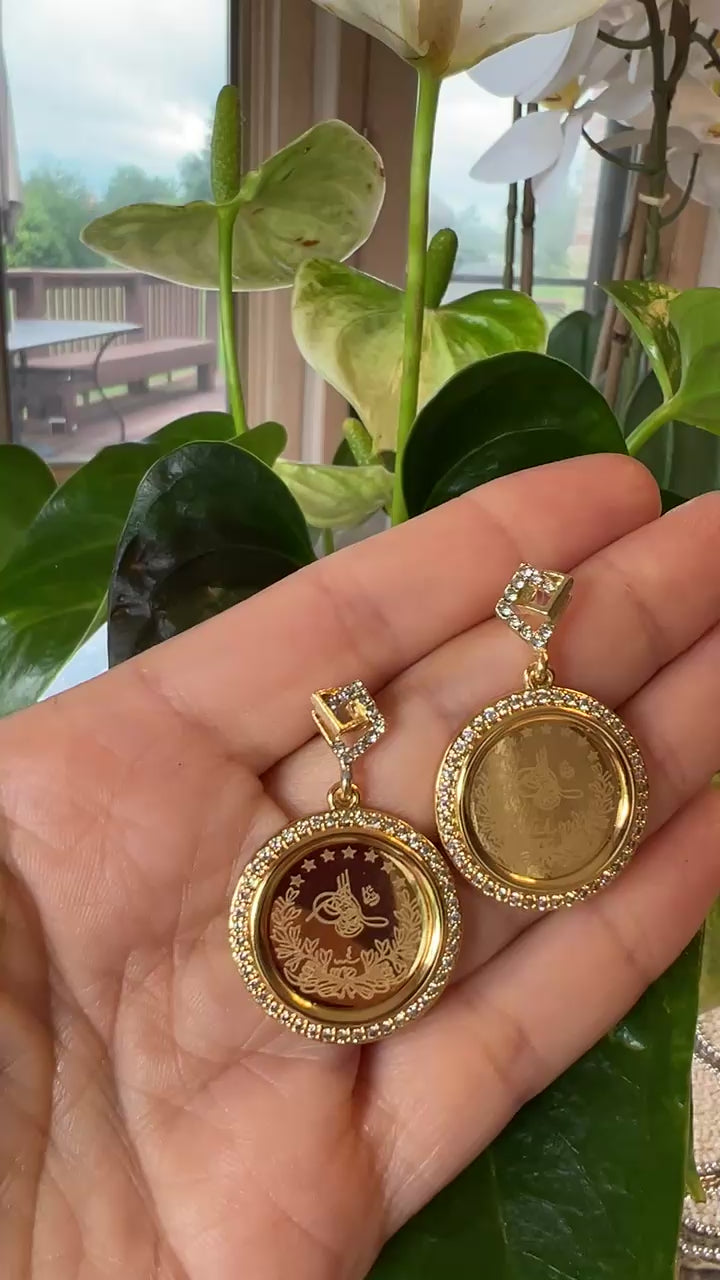 Al-Damun coin earrings