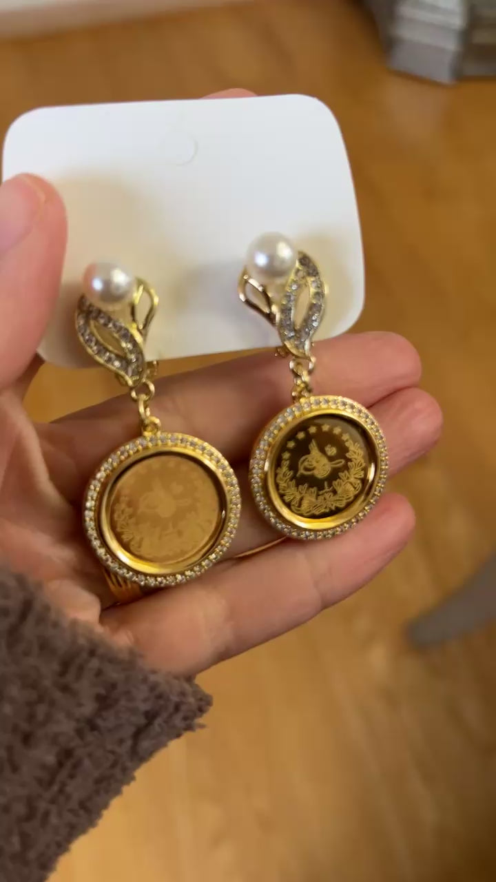 Yafa lira pearls earrings