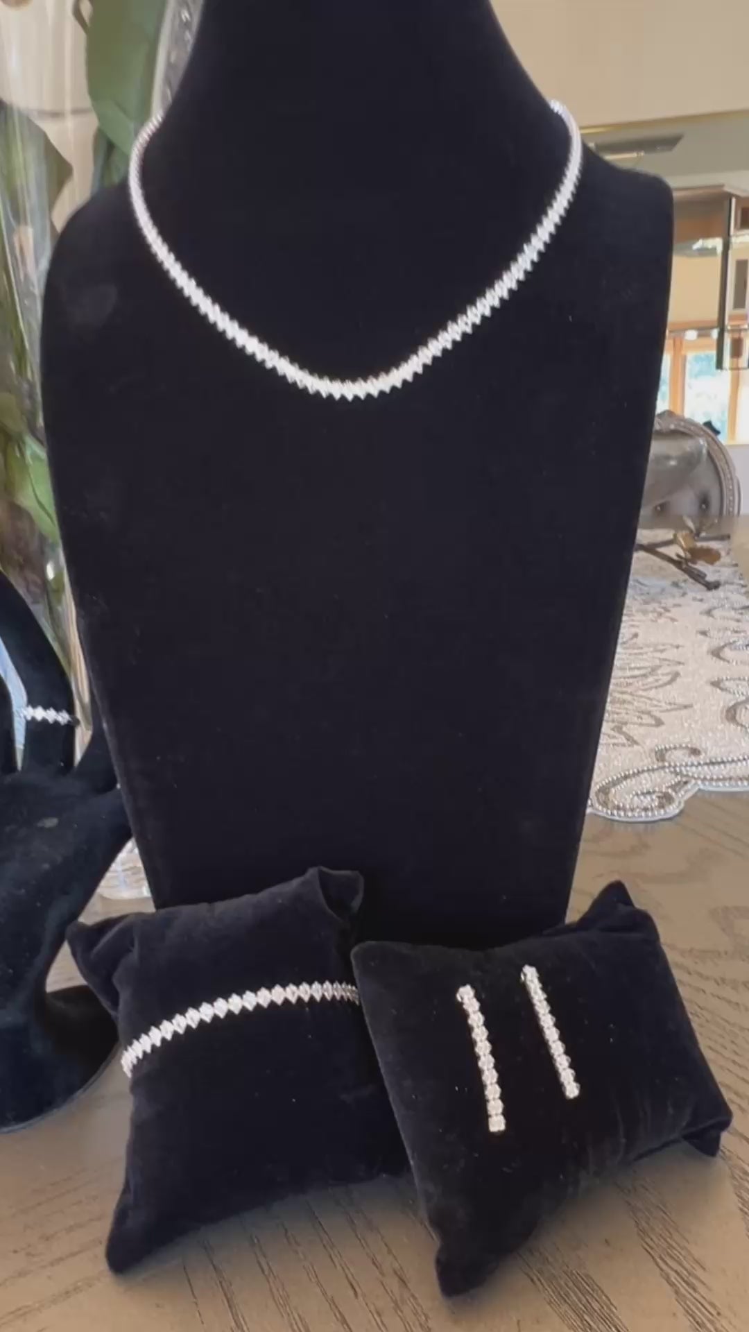 Marah Rabah Zircon Stone Set Necklace