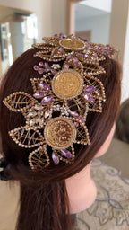 Ramallah II Gold and purple headpiece