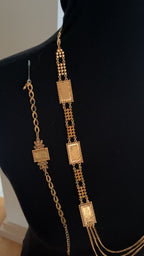 Sanjil 21K Pleated Gold Set