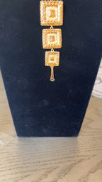 Nur Shams 21K Pleated Pin/Brooch