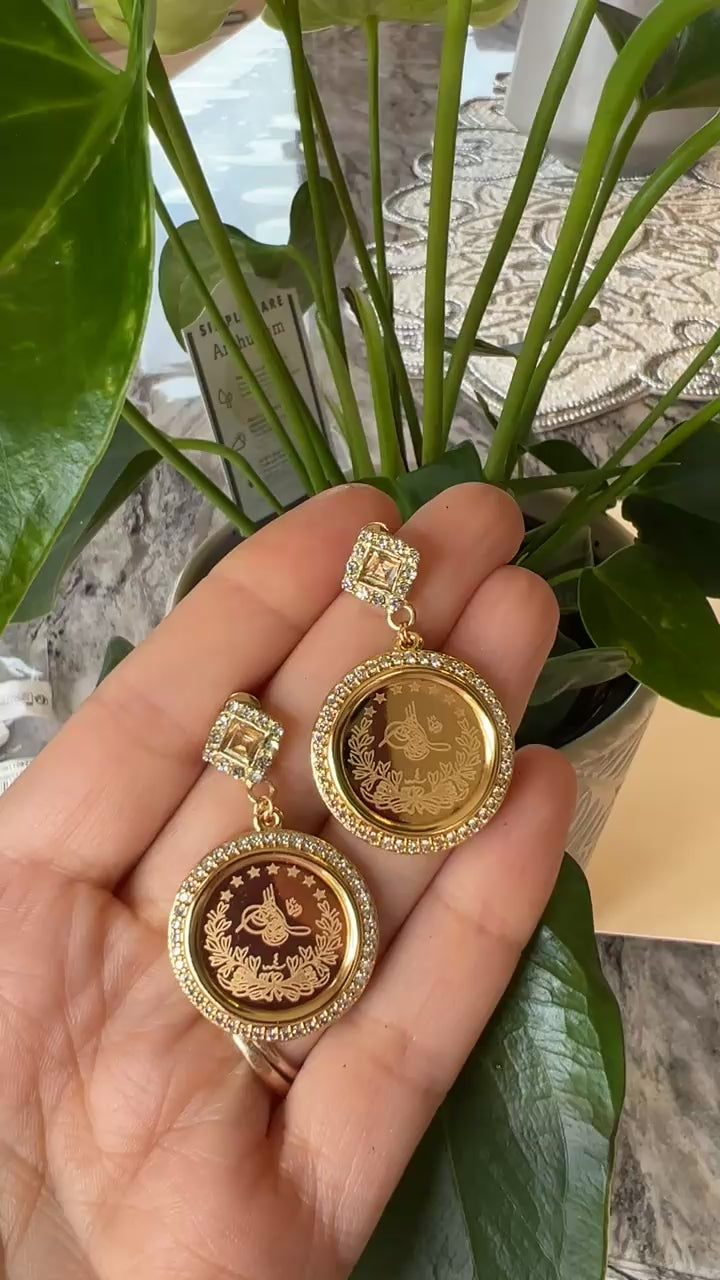 Khan al-Duwayr coin earrings