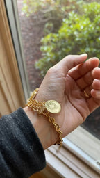 Bayt Dajan pleated gold Bracelet