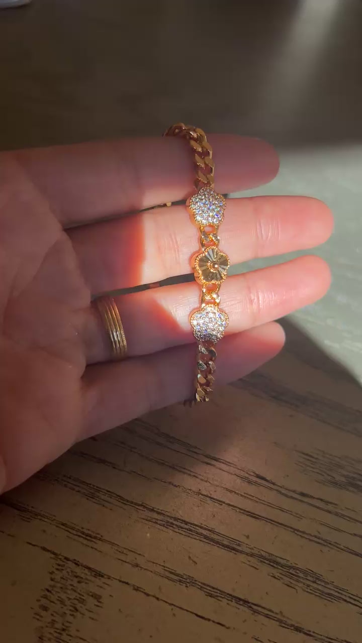 Ramallah pleated 18k bracelets