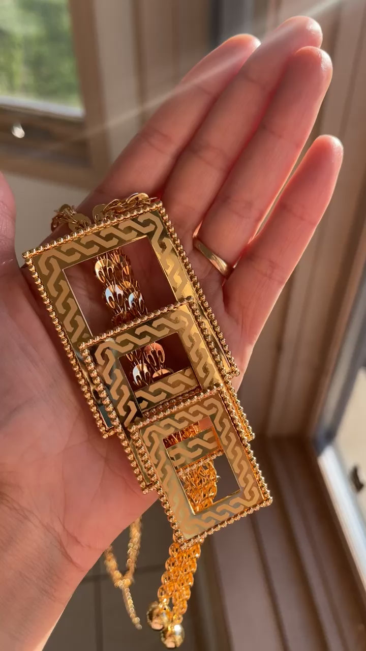 Bani Naim Pleated Gold Necklace