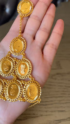 Falamya 21K Pleated Gold hand chain
