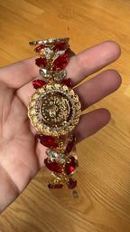 Dayr Tarif II Gold and red headband