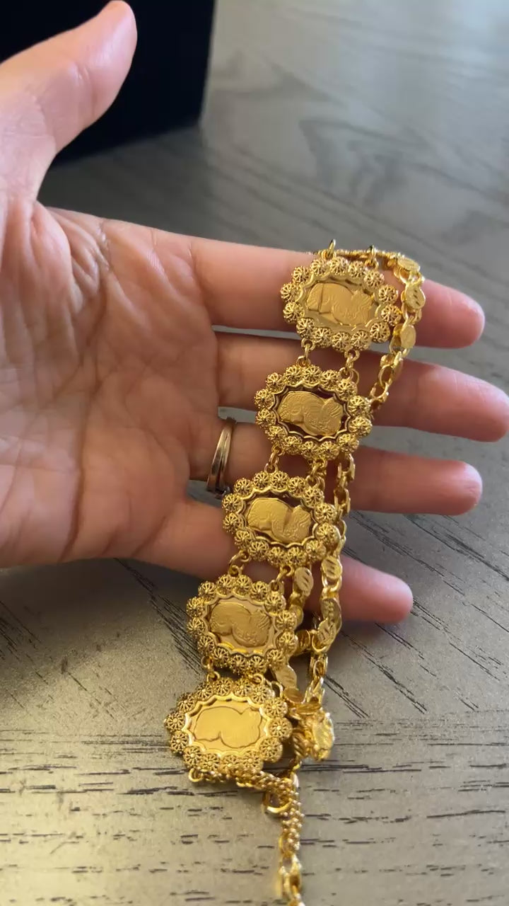 Beit Daras ounces choker Pleated Gold