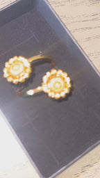 Arbin Gold Pleated one size ring