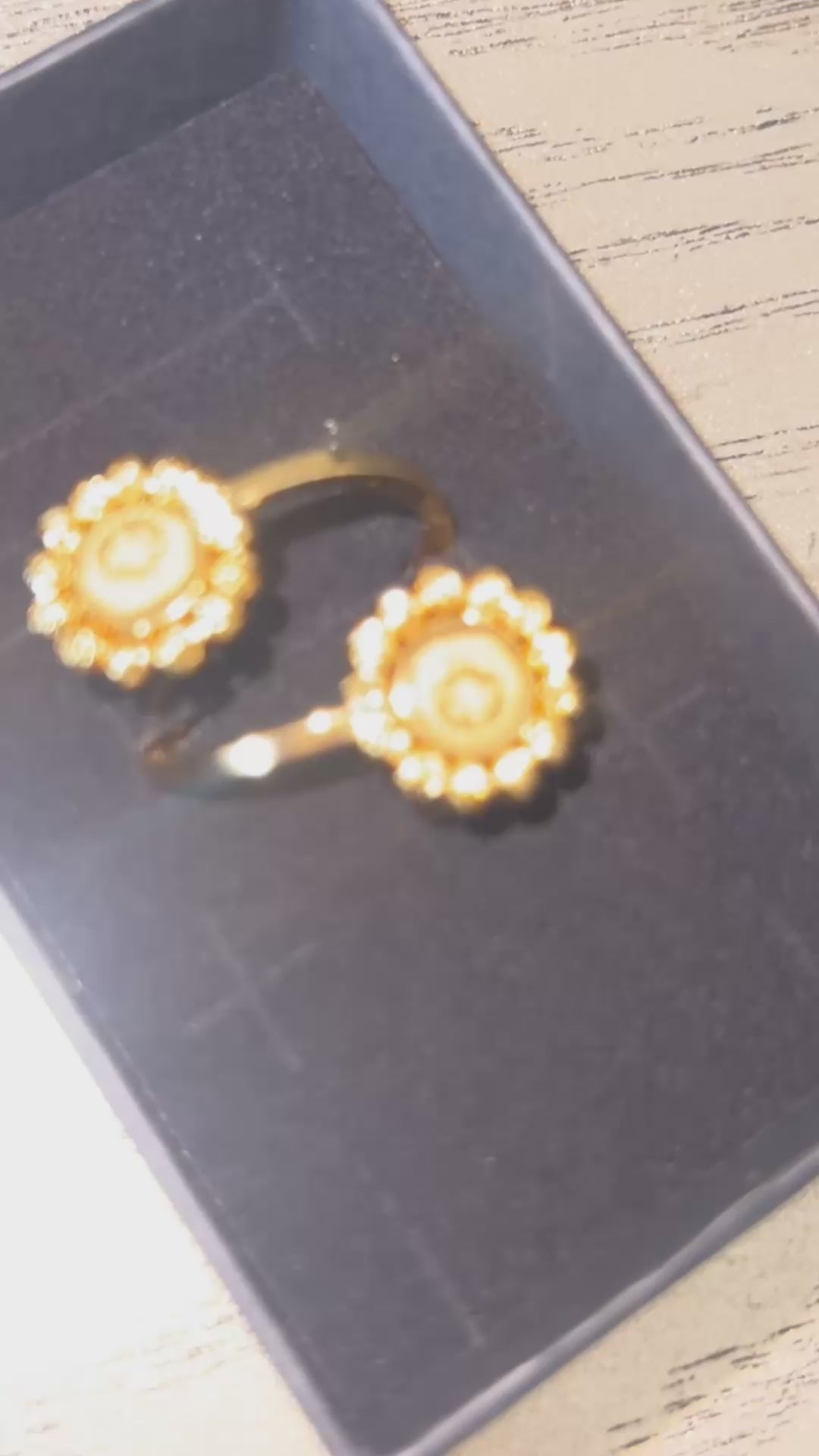 Arbin Gold Pleated one size ring