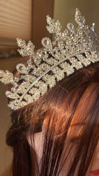 Haifa Bridal silver crystal crown