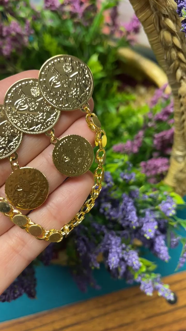 Sanjal coins Brooch-pin