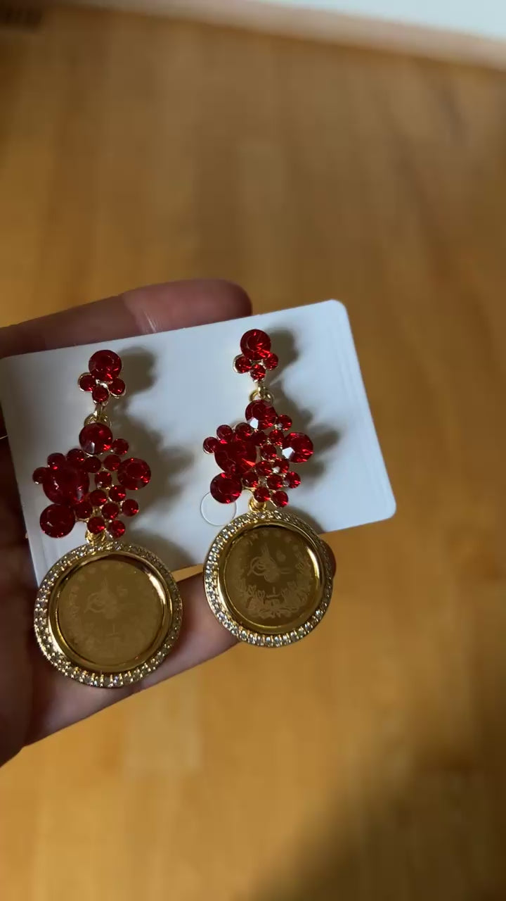 Rumoon Red and Gold earrings