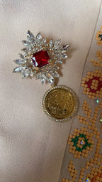 Umm Safa Silver coin Brooch high fashion handmade
