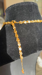 Square II Ounces 21K Pleated Choker