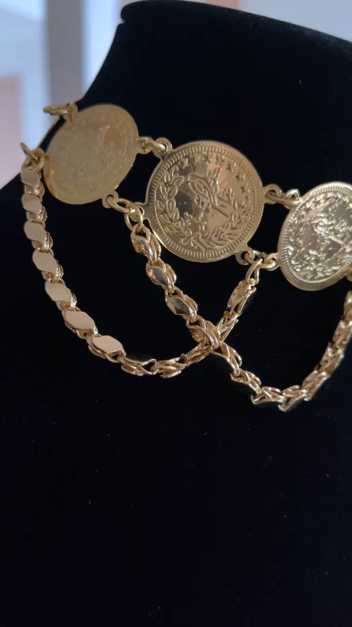 Qalunya seven coins choker